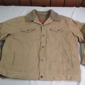 Levis Corduroy Sherpa Trucker Jacket-70520-XXL-Tan